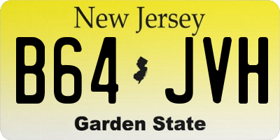 NJ license plate B64JVH