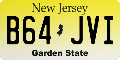 NJ license plate B64JVI