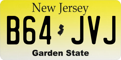 NJ license plate B64JVJ