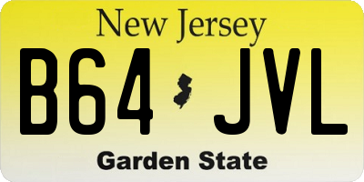 NJ license plate B64JVL