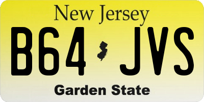 NJ license plate B64JVS