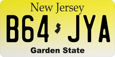 NJ license plate B64JYA