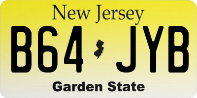 NJ license plate B64JYB