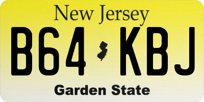 NJ license plate B64KBJ