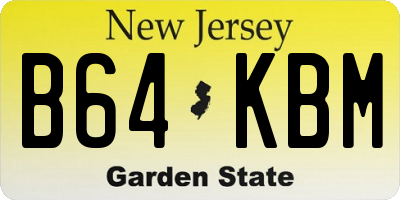 NJ license plate B64KBM