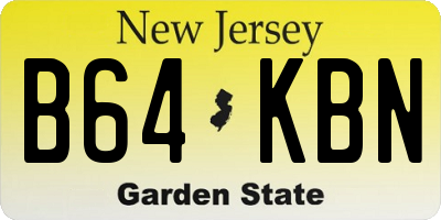 NJ license plate B64KBN