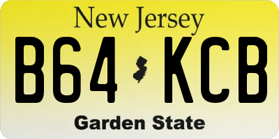 NJ license plate B64KCB