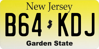 NJ license plate B64KDJ