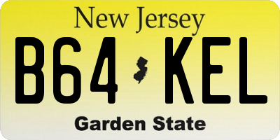 NJ license plate B64KEL