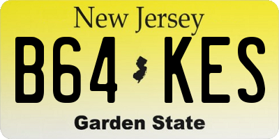NJ license plate B64KES