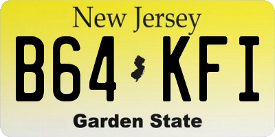 NJ license plate B64KFI