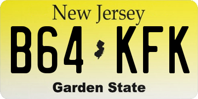 NJ license plate B64KFK