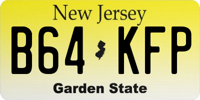 NJ license plate B64KFP