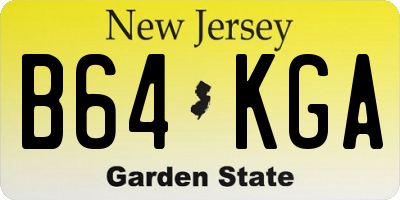 NJ license plate B64KGA