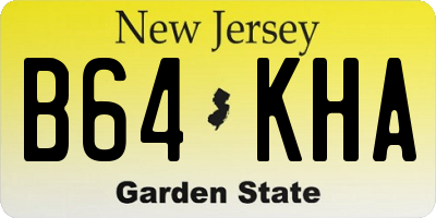 NJ license plate B64KHA