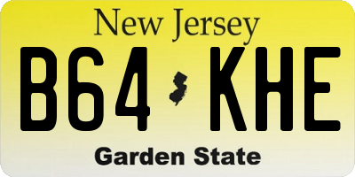 NJ license plate B64KHE