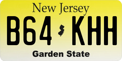 NJ license plate B64KHH