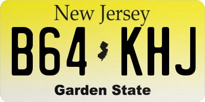 NJ license plate B64KHJ