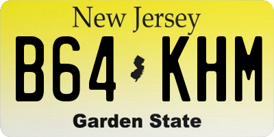 NJ license plate B64KHM
