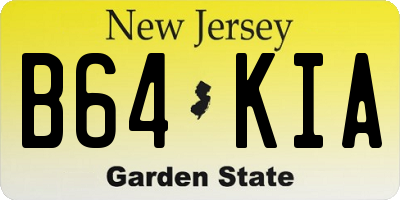 NJ license plate B64KIA