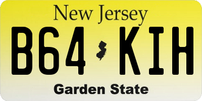 NJ license plate B64KIH