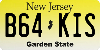 NJ license plate B64KIS