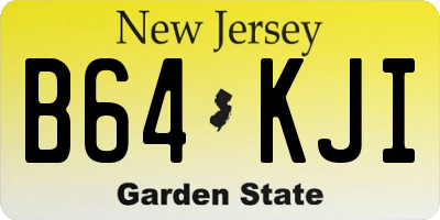 NJ license plate B64KJI