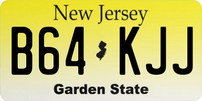 NJ license plate B64KJJ