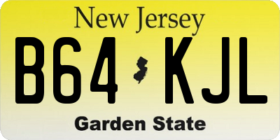 NJ license plate B64KJL