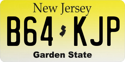 NJ license plate B64KJP