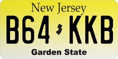 NJ license plate B64KKB