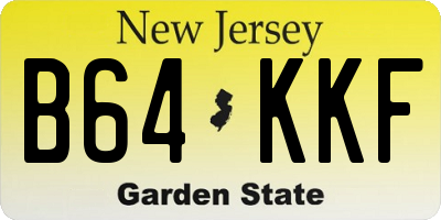 NJ license plate B64KKF