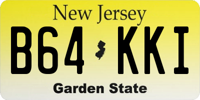 NJ license plate B64KKI