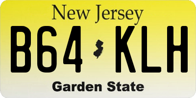 NJ license plate B64KLH
