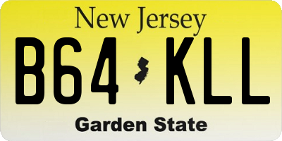 NJ license plate B64KLL