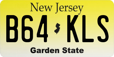 NJ license plate B64KLS