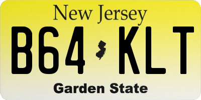 NJ license plate B64KLT