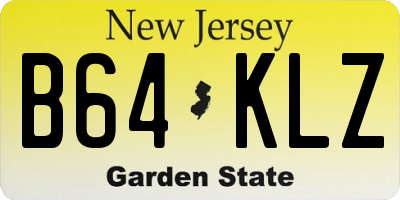 NJ license plate B64KLZ