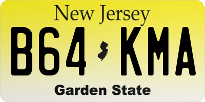 NJ license plate B64KMA