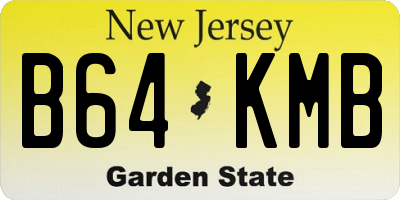 NJ license plate B64KMB