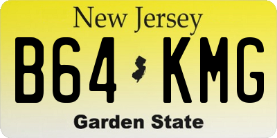 NJ license plate B64KMG