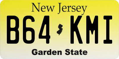 NJ license plate B64KMI
