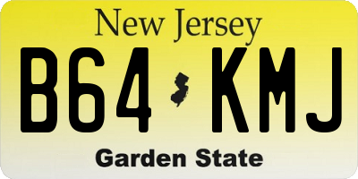 NJ license plate B64KMJ