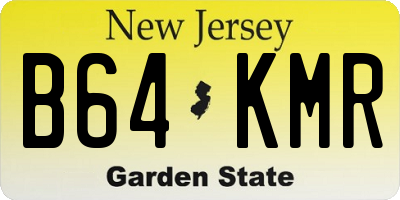 NJ license plate B64KMR