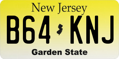 NJ license plate B64KNJ