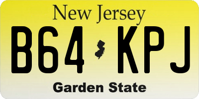 NJ license plate B64KPJ