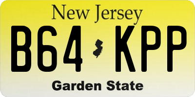 NJ license plate B64KPP