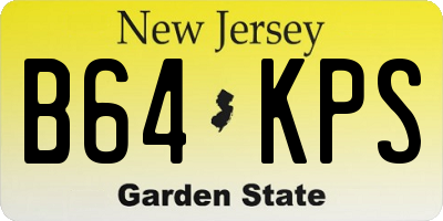 NJ license plate B64KPS
