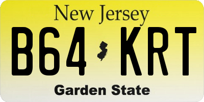 NJ license plate B64KRT