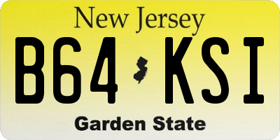 NJ license plate B64KSI